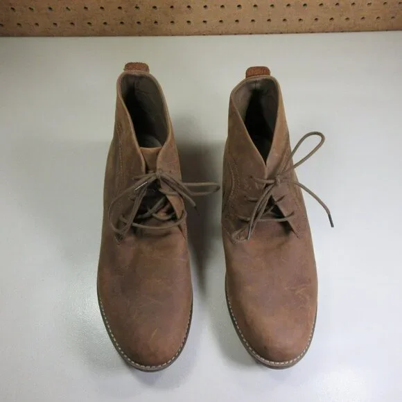 Clarks Brown Leather Ankle Boots - Picture 3 of 6